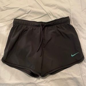 Dark gray/light blue Nike shorts